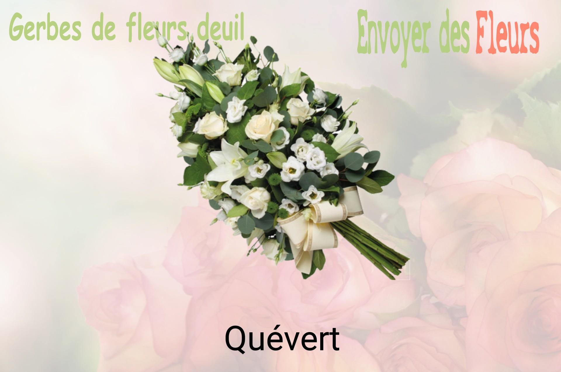 Gerbe de fleurs de deuil livrée à Quévert